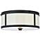 Hadrian 2 Lt 12" Flat Black Flush Mount