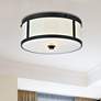 2_Hadrian 2 Lt 12" Flat Black Flush Mount