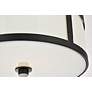 Hadrian 2 Lt 12" Flat Black Flush Mount in scene