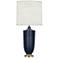 Hadrian Matte Midnight Blue and Modern Brass Table Lamp