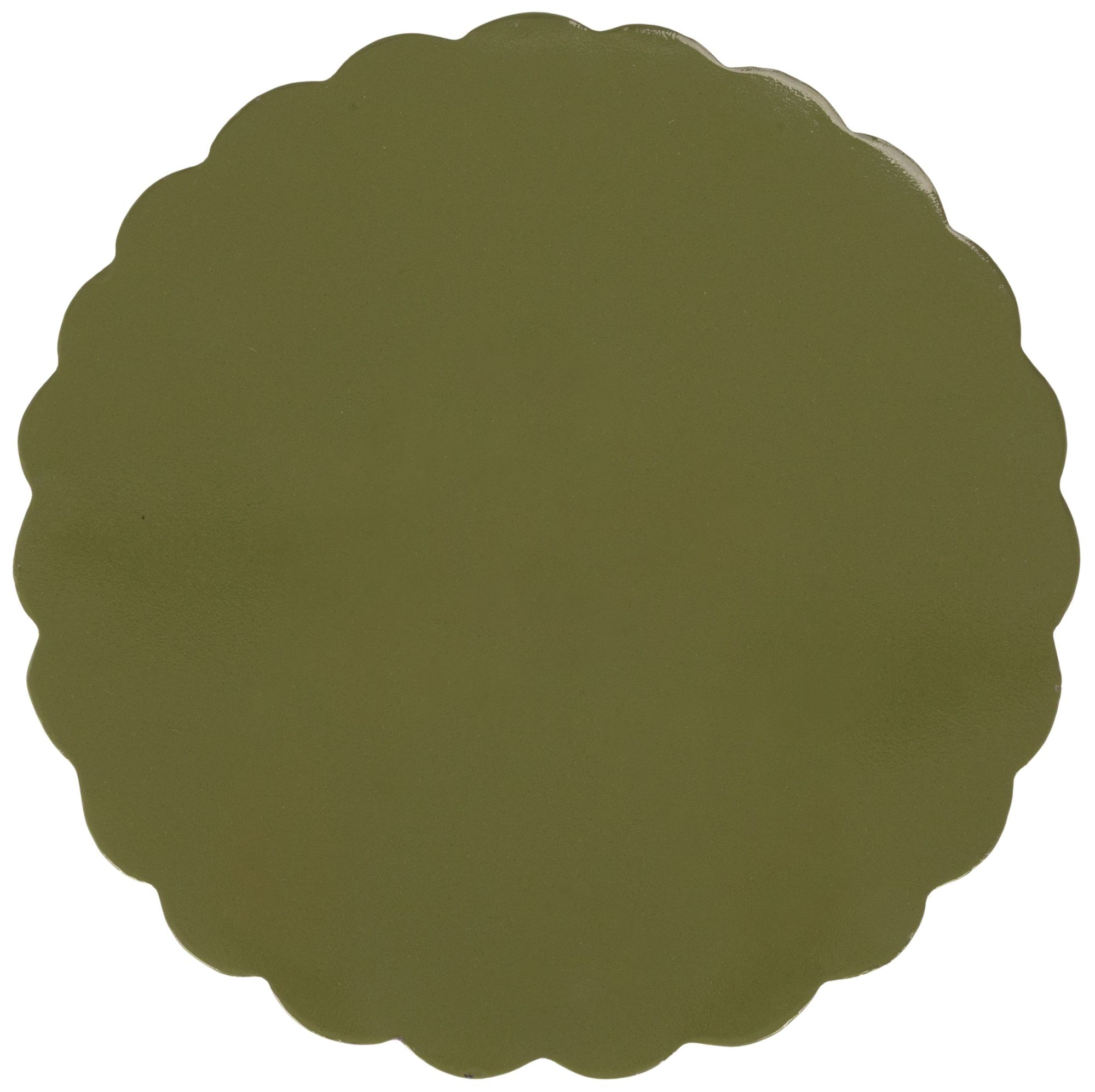 Image 6 Hadrian Scalloped High Gloss Metal Accent Drum Table more views