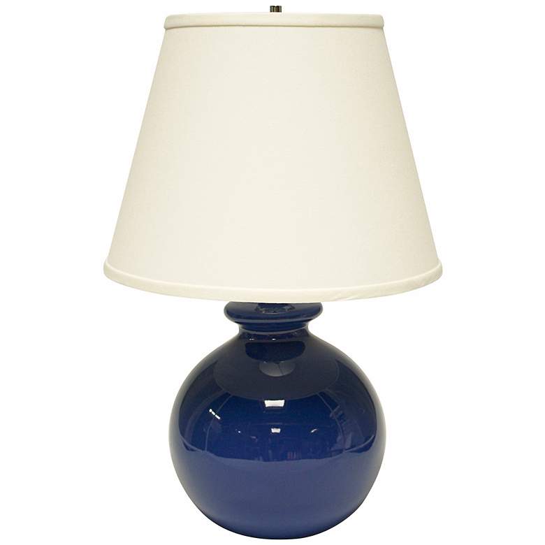 Image 1 Haeger Potteries Blue Bristol Bottle Ceramic Table Lamp