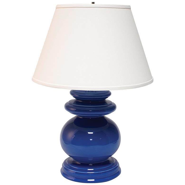 Image 1 Haeger Potteries Blue Cottage Ceramic Table Lamp