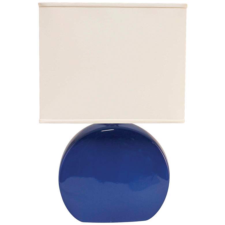 Image 1 Haeger Potteries Blue Lolly Ceramic Table Lamp