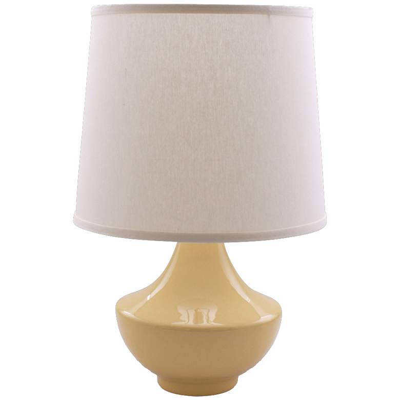 Image 1 Haeger Potteries Mid-Century Mod Saffron Yellow Table Lamp
