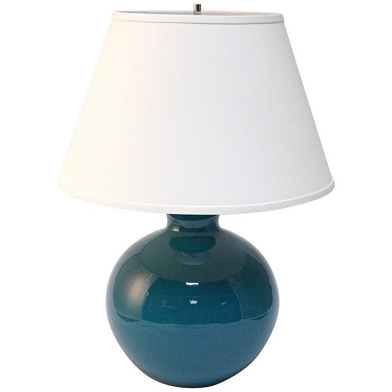 Image 1 Haeger Potteries Ocean Blue Bristol Large Ceramic Table Lamp