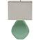 Haeger Potteries Octagon Seafoam Green Table Lamp