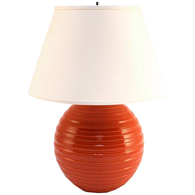 Image 1 Haeger Potteries Paprika Centrifugal Ceramic Table Lamp