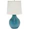 Haeger Potteries Rowe Turquoise Table Lamp