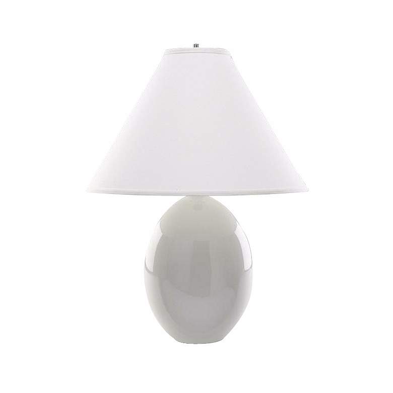 Image 1 Haeger Potteries White Ceramic Egg Table Lamp