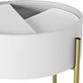 3_Haft 19 3/4"W White 1-Shelf End Table with Hidden Storage more views