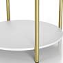 5_Haft 19 3/4"W White 1-Shelf End Table with Hidden Storage more views