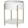 7_Haft 19 3/4"W White 1-Shelf End Table with Hidden Storage more views