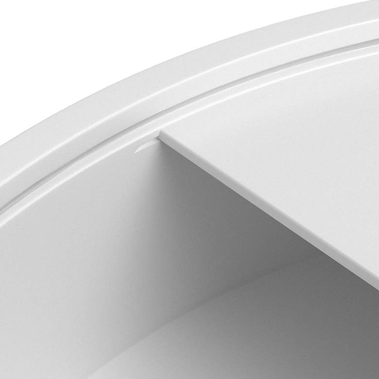 Image 5 Haft 32 1/4"W White 1-Shelf Coffee Table with Hidden Storage more views