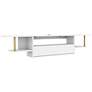 2_Haft 63" Wide White Wood 3-Shelf Floating TV Stand