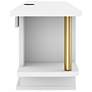 3_Haft 63" Wide White Wood 3-Shelf Floating TV Stand more views