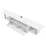 Haft 63" Wide White Wood 3-Shelf Floating TV Stand