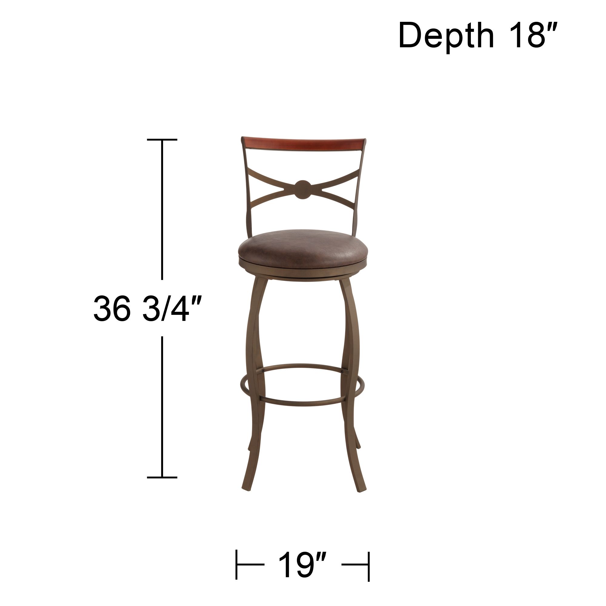 Haidar 25" Glitter Bronze Metal Swivel Counter Stools Set of 2 in scene