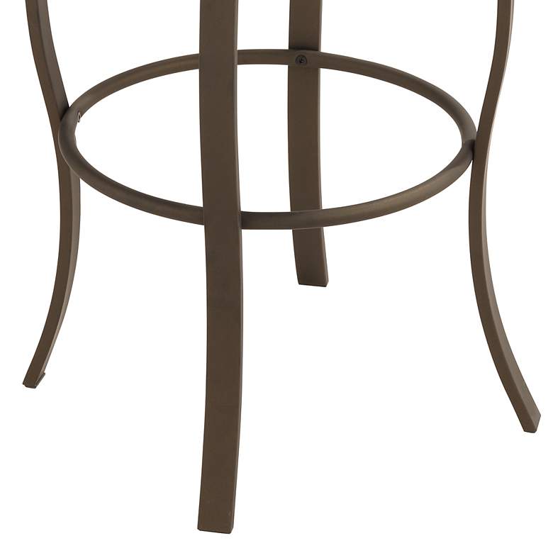 Image 6 Haidar 25" Glitter Bronze Metal Swivel Counter Stools Set of 2 more views