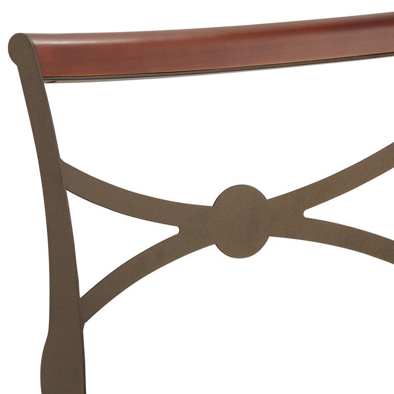 Image 4 Haidar 25" Glitter Bronze Metal and Poplar Wood Swivel Counterstool more views