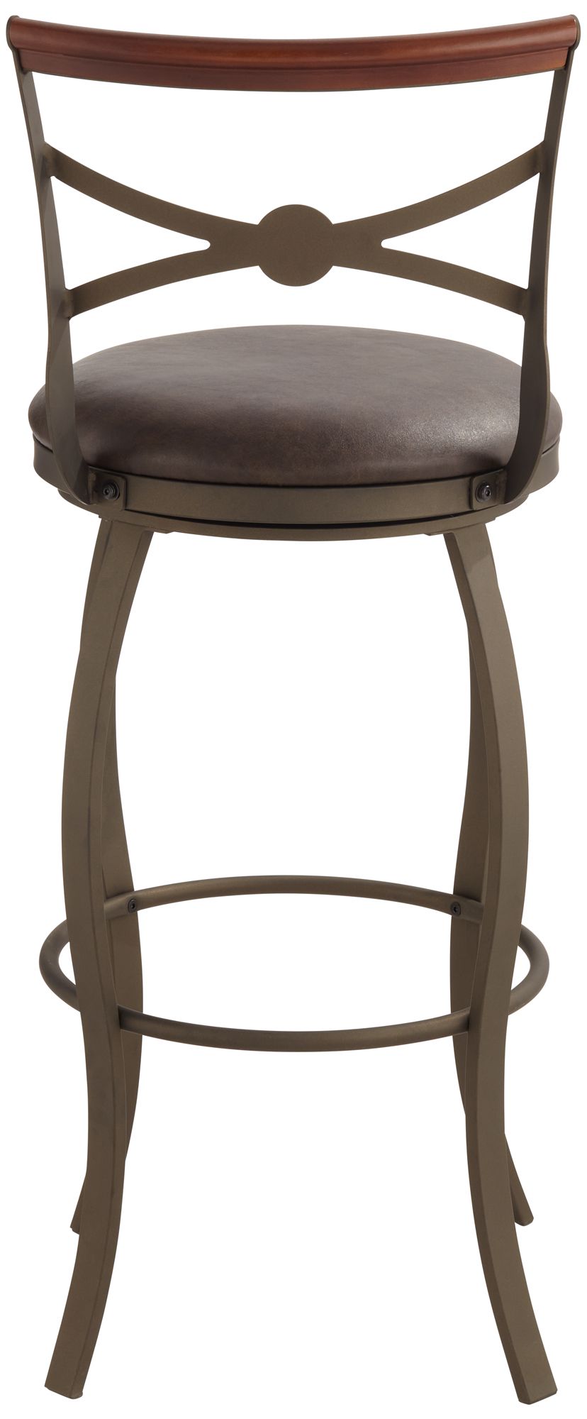 Haidar 25" Glitter Bronze Metal Swivel Counter Stools Set of 2 in scene