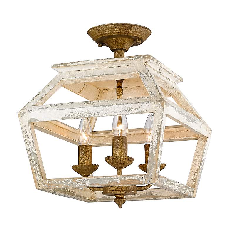 Image 5 Haiden 12 1/2" Wide Burnished Chestnut 3-Light Ceiling Light more views
