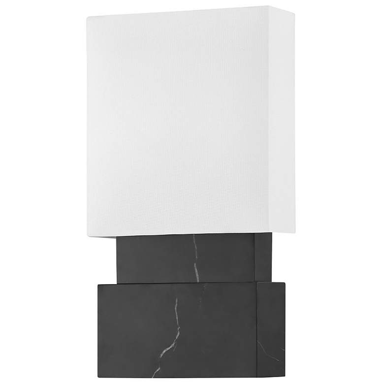 Image 1 Haight 2 Light Wall Sconce Black Marble