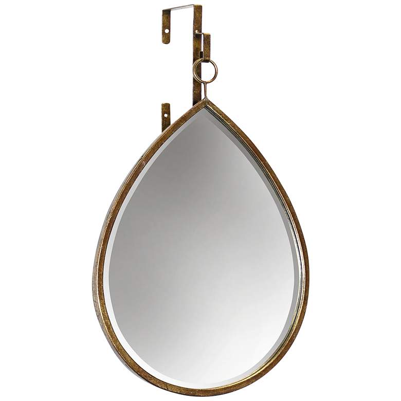 Image 1 Haile Antique Gold 16 inch x 24 inch Teardrop Wall Mirror