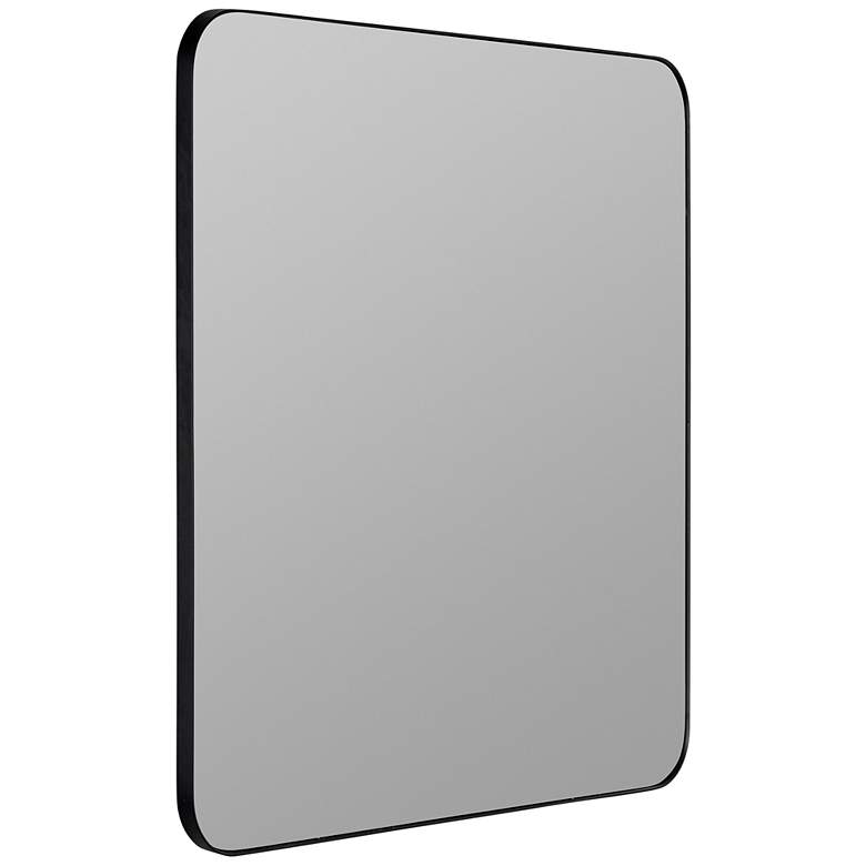 Image 3 Hailey Matte Black 33 3/4 inch x 34 inch Square Wall Mirror more views