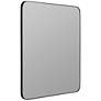Hailey Matte Black 33 3/4" x 34" Square Wall Mirror