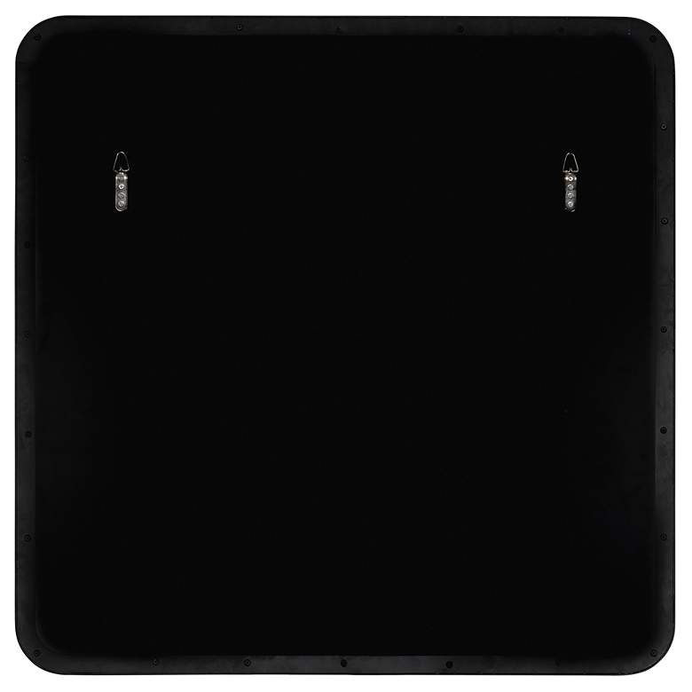 Image 4 Hailey Matte Black 33 3/4 inch x 34 inch Square Wall Mirror more views