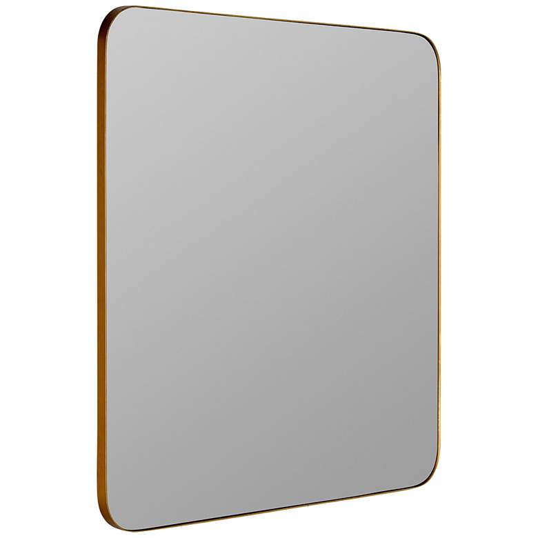 Image 3 Hailey Shiny Gold Metal 33 3/4 inch Square Wall Mirror more views