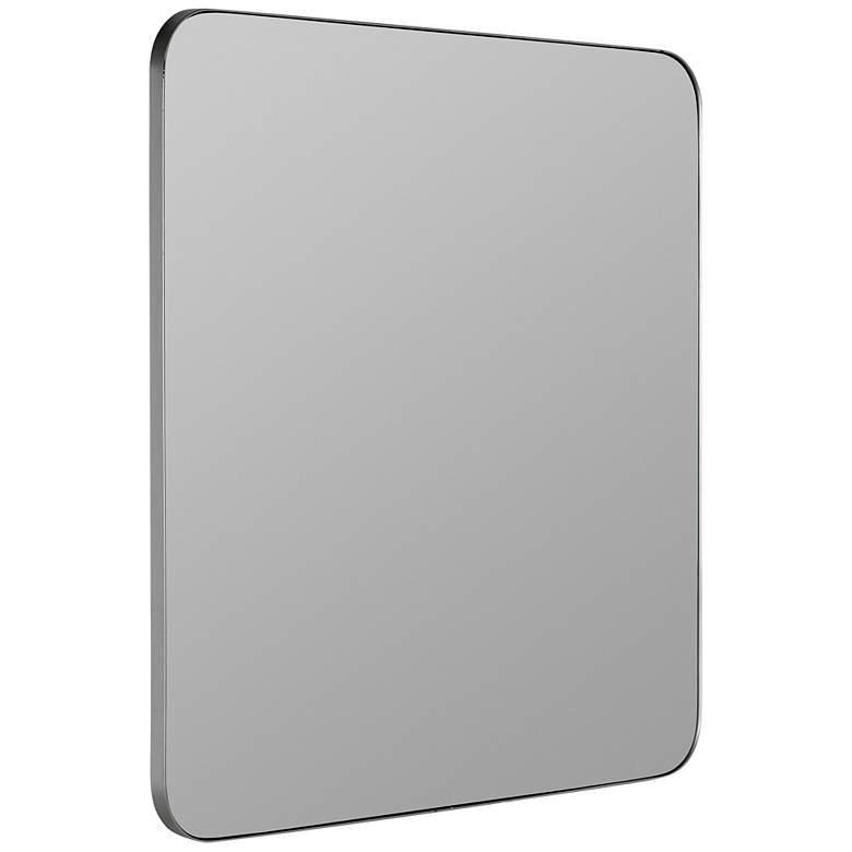 Image 3 Hailey Shiny Silver 33 3/4 inch Square Wall Mirror more views