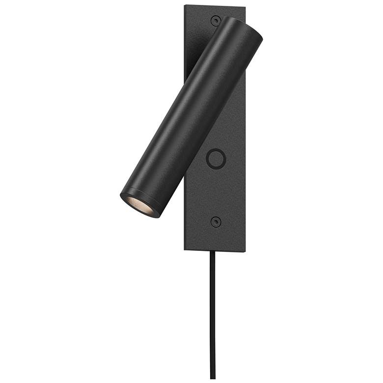 Image 1 Haim 5.5 inch Aimable Textured Black Recessed Headboard Lamp