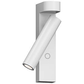 Image1 of Haim 6" Aimable Textured White Wall Lamp w/Uplight