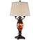 Haines Tortoise Shell Metal and Glass Urn Table Lamp