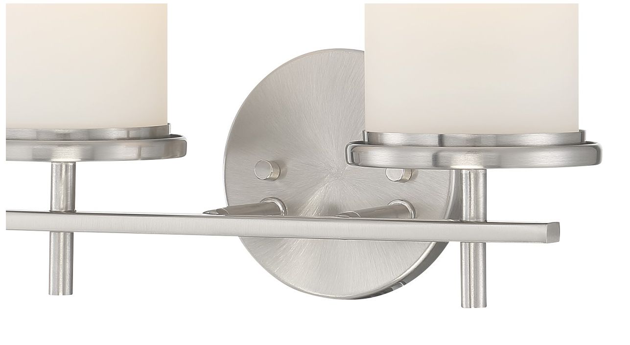 Image 3 Haisley 10 3/4" High Brushed Nickel 2-Light Wall Sconce more views