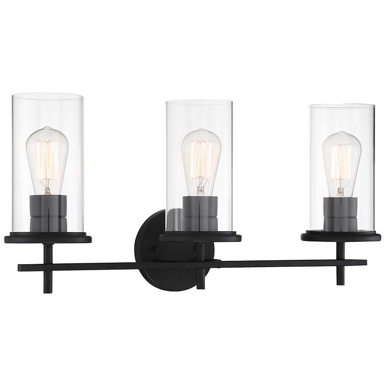 Image 1 Haisley 23" Wide Coal 3-Light Bath Vanity Light