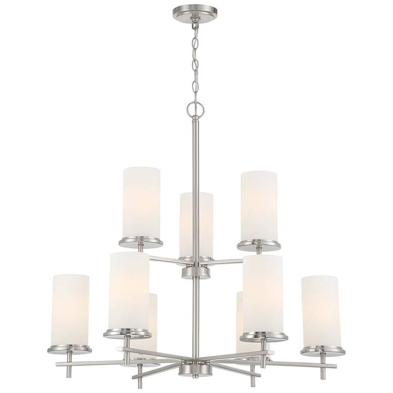 Image 1 Haisley 31 1/2"W Nickel Chandelier by Minka Lighting Inc.