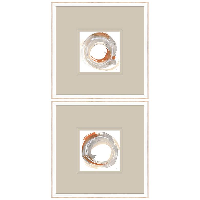 Image 3 Hake Neutral 24" Square 2-Piece Giclee Framed Wall Art Set
