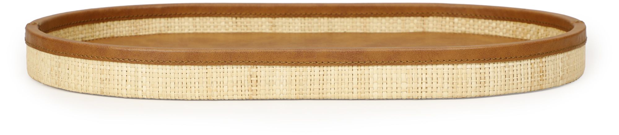 Image 2 Hakiri Natural Raffia Large Designer Storage Tray more views