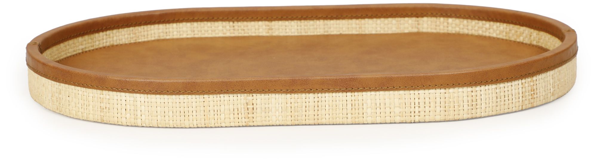 Image 3 Hakiri Natural Raffia Large Designer Storage Tray more views