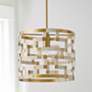 1_Hala 13" Wide Patinaed Brass and Natural Jute Pendant Light