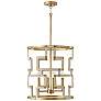 2_Hala 18 1/4"W Patinaed Brass Natural Jute 4-Light Pendant