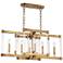 Halcyon 34" Wide Antiqued Gold Kitchen Island Light Pendant