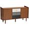 Halden 57"W Walnut Brown and Gray 2-Door Sideboard Buffet