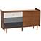 Halden 59 1/4" Wide Walnut Brown and Gray 6-Drawer Dresser