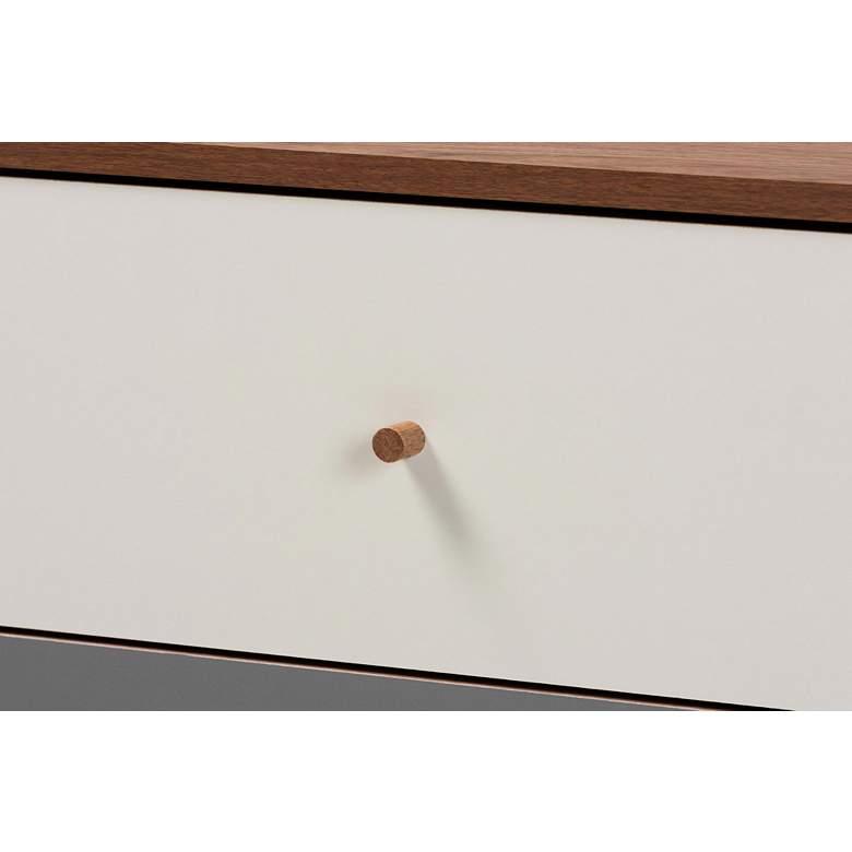 Image 3 Halden 59 1/4 inch Wide Walnut Brown and Gray 6-Drawer Dresser more views