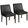 Halden Black Faux Leather Dining Chair Set of 2