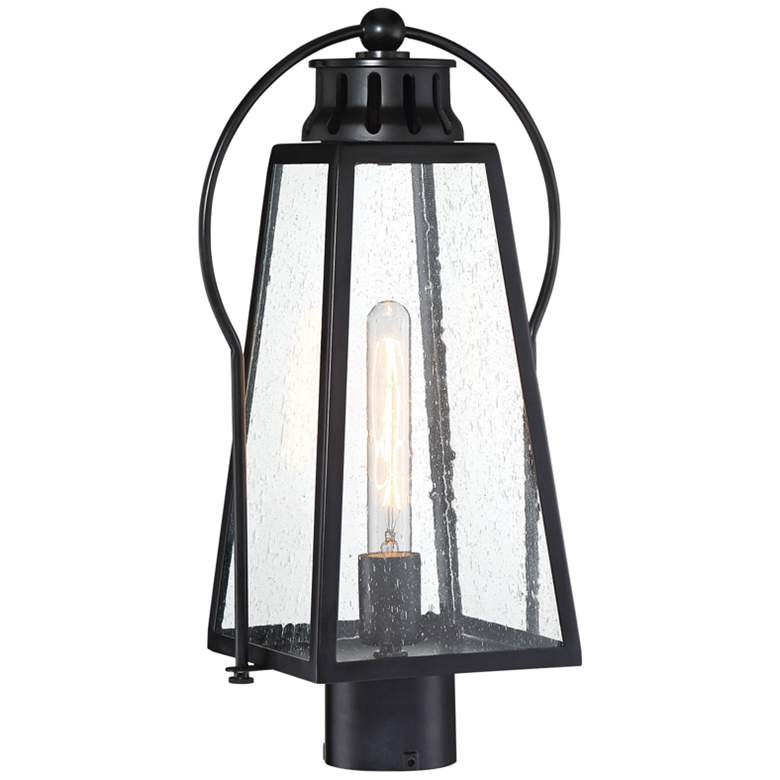 Image 1 Halder Bridge 18 1/2" High Sand Black Outdoor Post Light